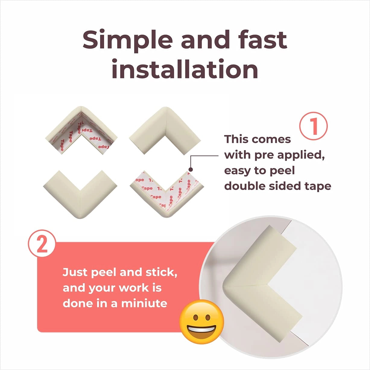 Corner Guard for Baby Safety, Prevents Bumps & Made with Safe Materials