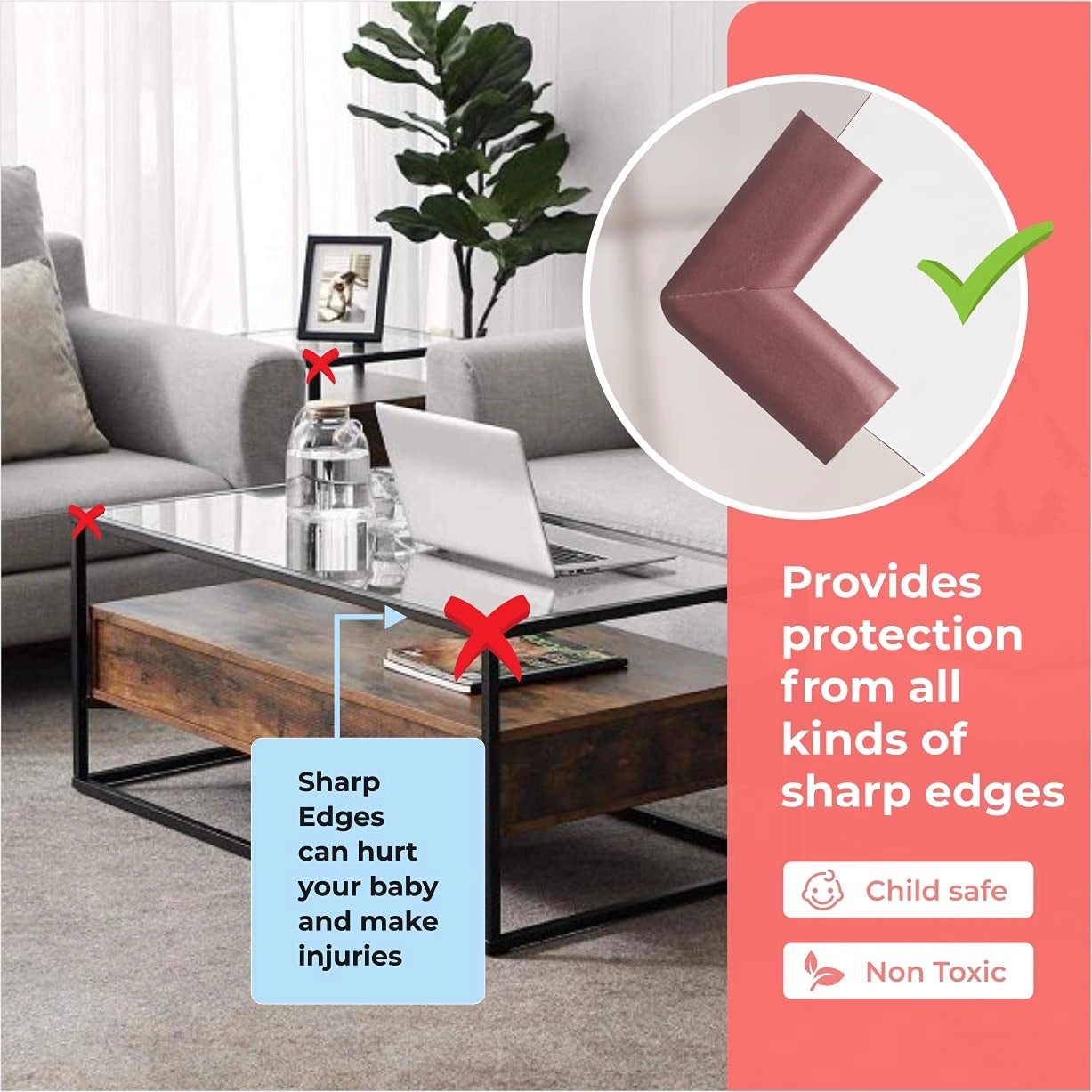 Corner Guard for Baby Safety, Prevents Bumps & Made with Safe Materials