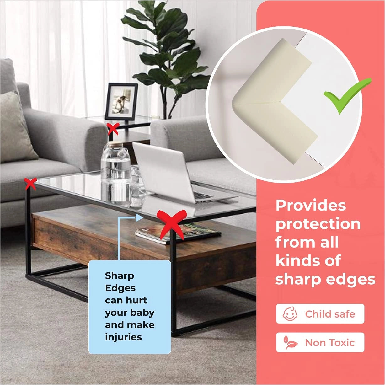 Corner Guard for Baby Safety, Prevents Bumps & Made with Safe Materials
