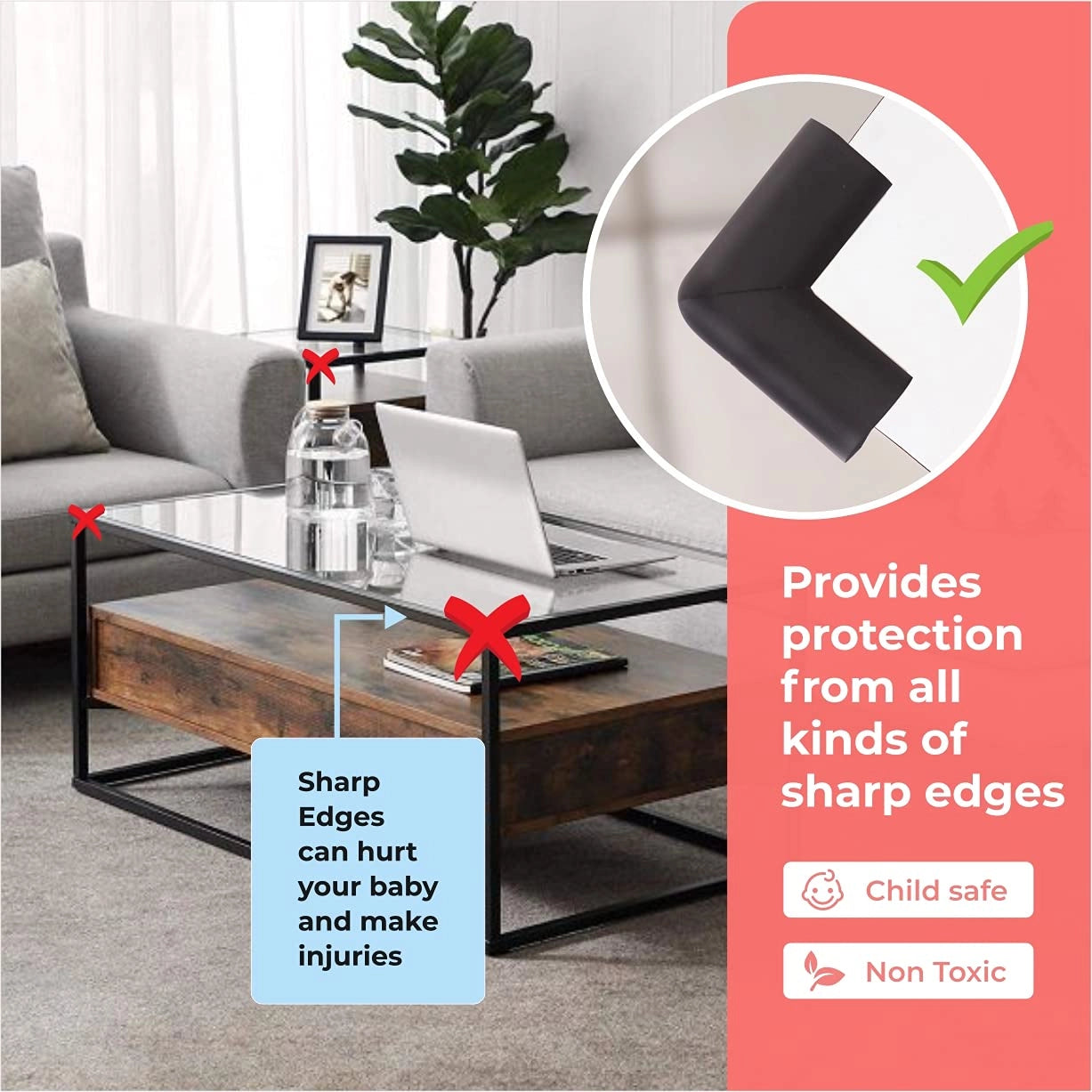 Corner Guard for Baby Safety, Prevents Bumps & Made with Safe Materials