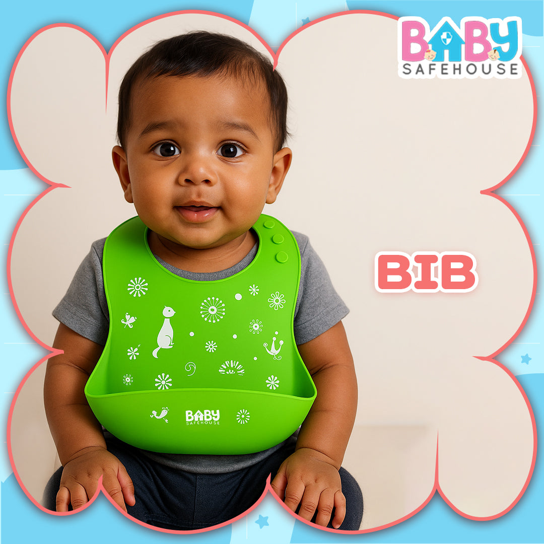 Waterproof Silicon Feeding Bib For Infants & Toddlers