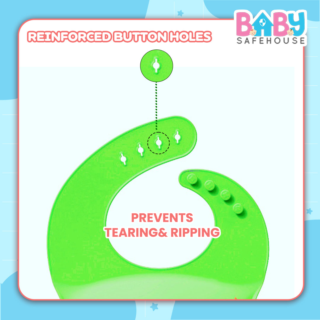 Waterproof Silicon Feeding Bib For Infants & Toddlers