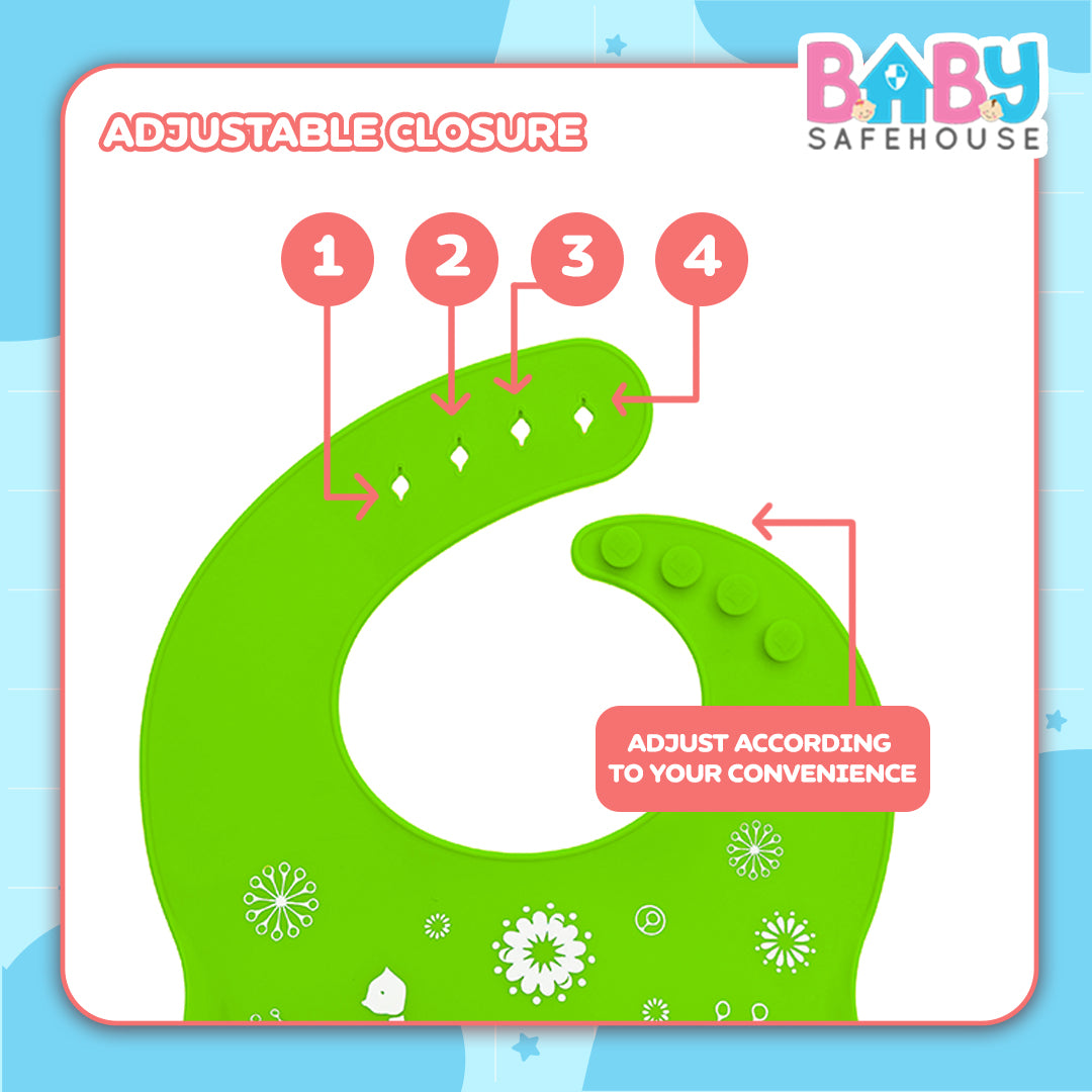 Waterproof Silicon Feeding Bib For Infants & Toddlers