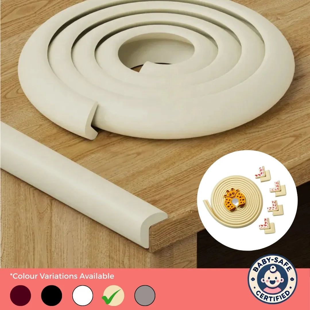 BabySafeHouse Edge Guard & Corner Protector Combo for Baby Safety, India’s First Pre-Taped Design & Easy Installation