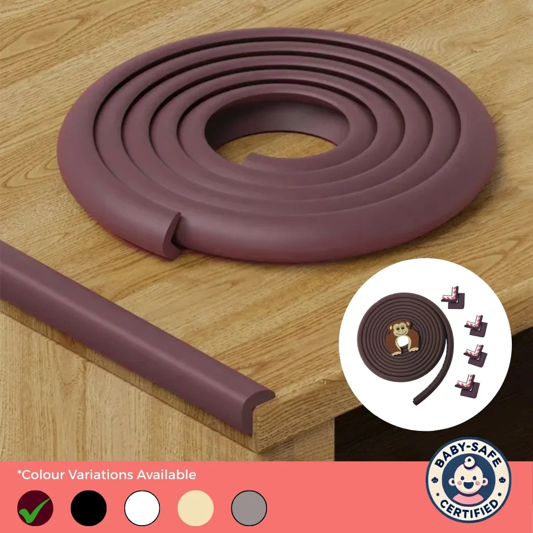 BabySafeHouse Edge Guard & Corner Protector Combo for Baby Safety, India’s First Pre-Taped Design & Easy Installation