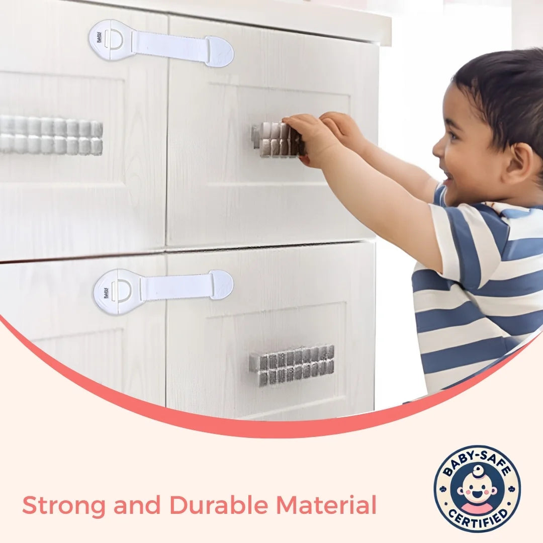 Starter Safety Combo for Household Hazards – Baby Proofing Kit with 19ft Edge Guard, Cabinet Locks, Socket Covers & Door Guards | Starter Safety Combo
