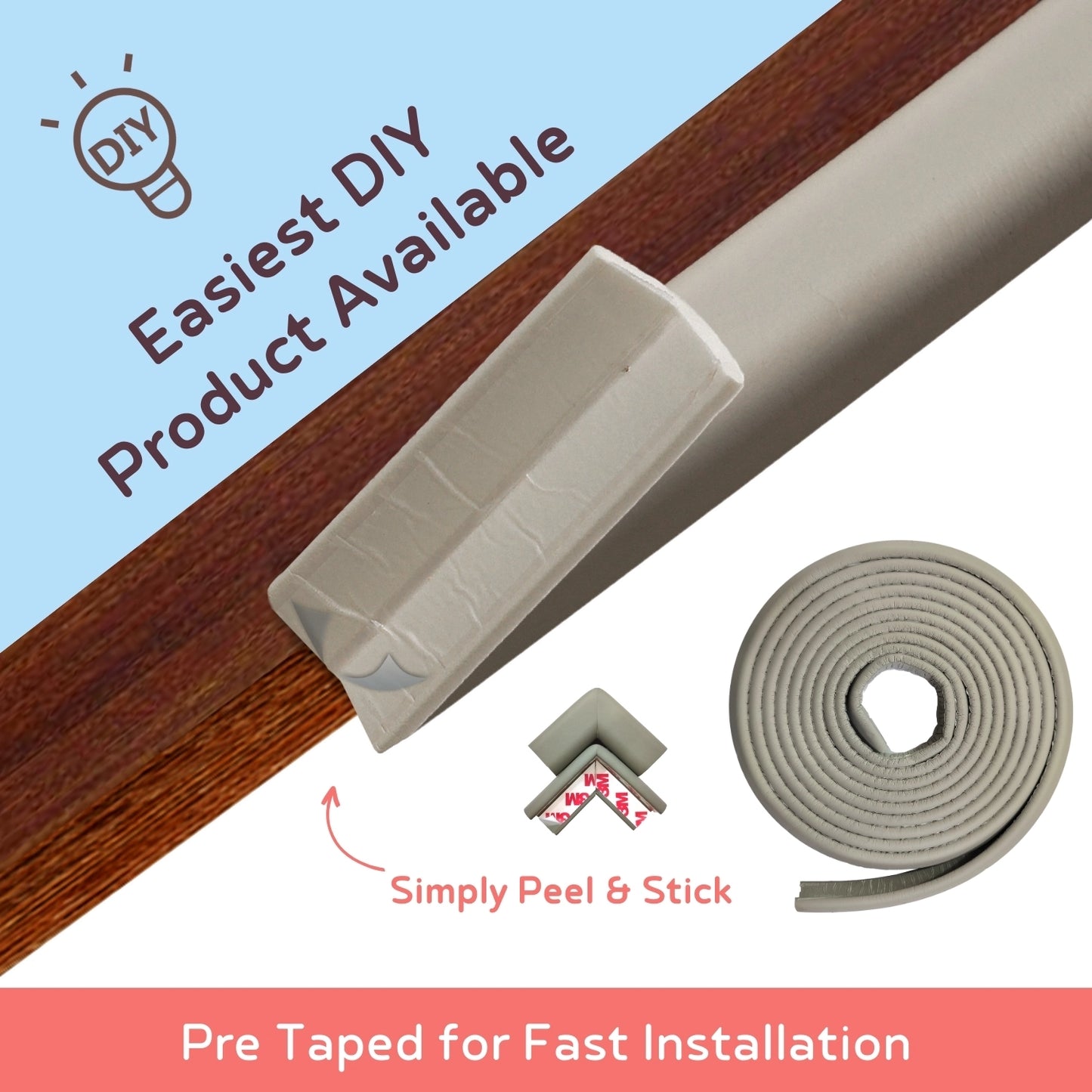 Edge Guard & Corner Protector Combo for Baby Safety, India’s First Pre-Taped Design & Easy Installation