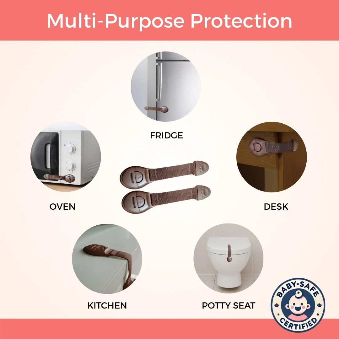 Starter Safety Combo for Household Hazards – Baby Proofing Kit with 19ft Edge Guard, Cabinet Locks, Socket Covers & Door Guards | Starter Safety Combo