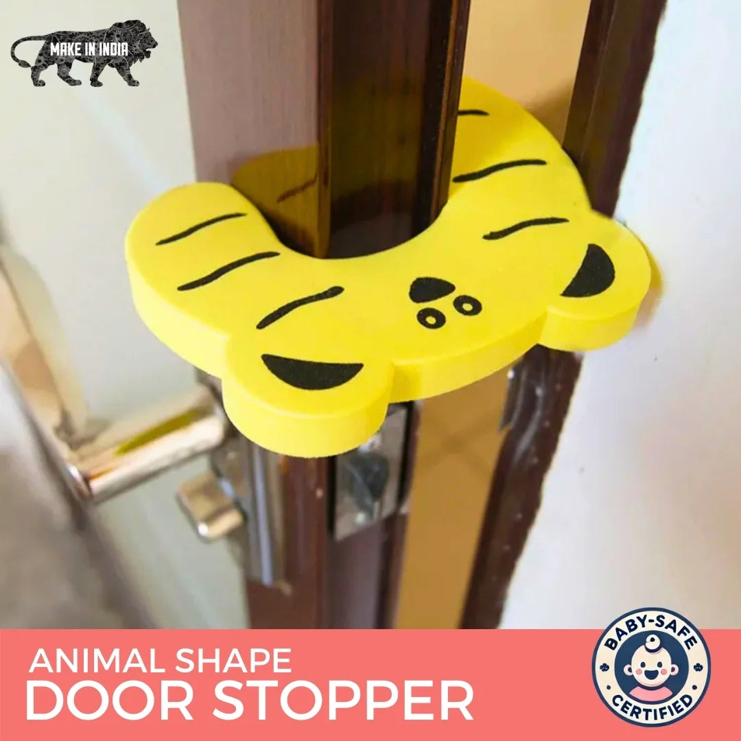 BabySafeHouse Baby Safety Door Guard - Animal Shape, Prevents Finger Pinching & Accidental Lock-Ins