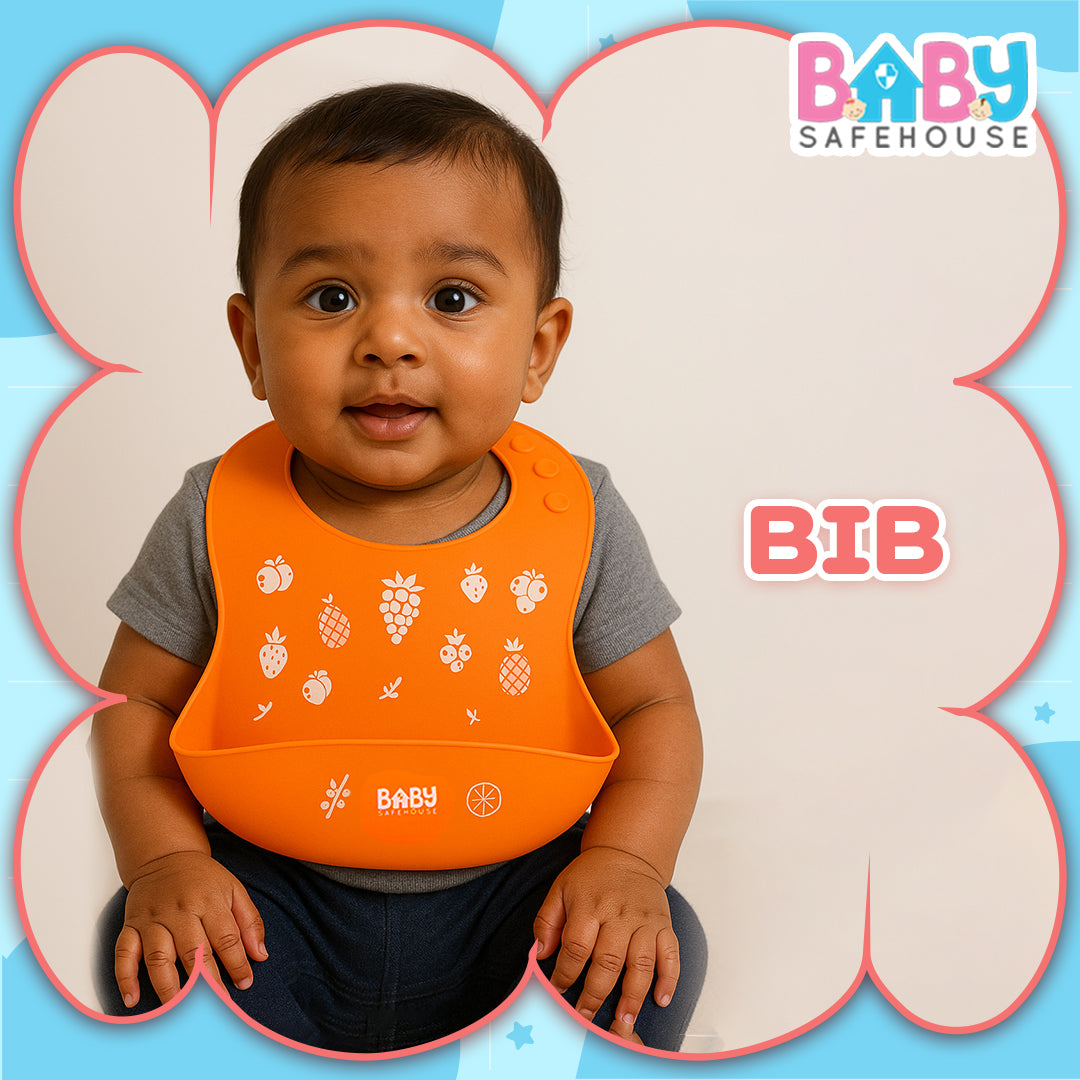 Waterproof Silicon Feeding Bib For Infants & Toddlers