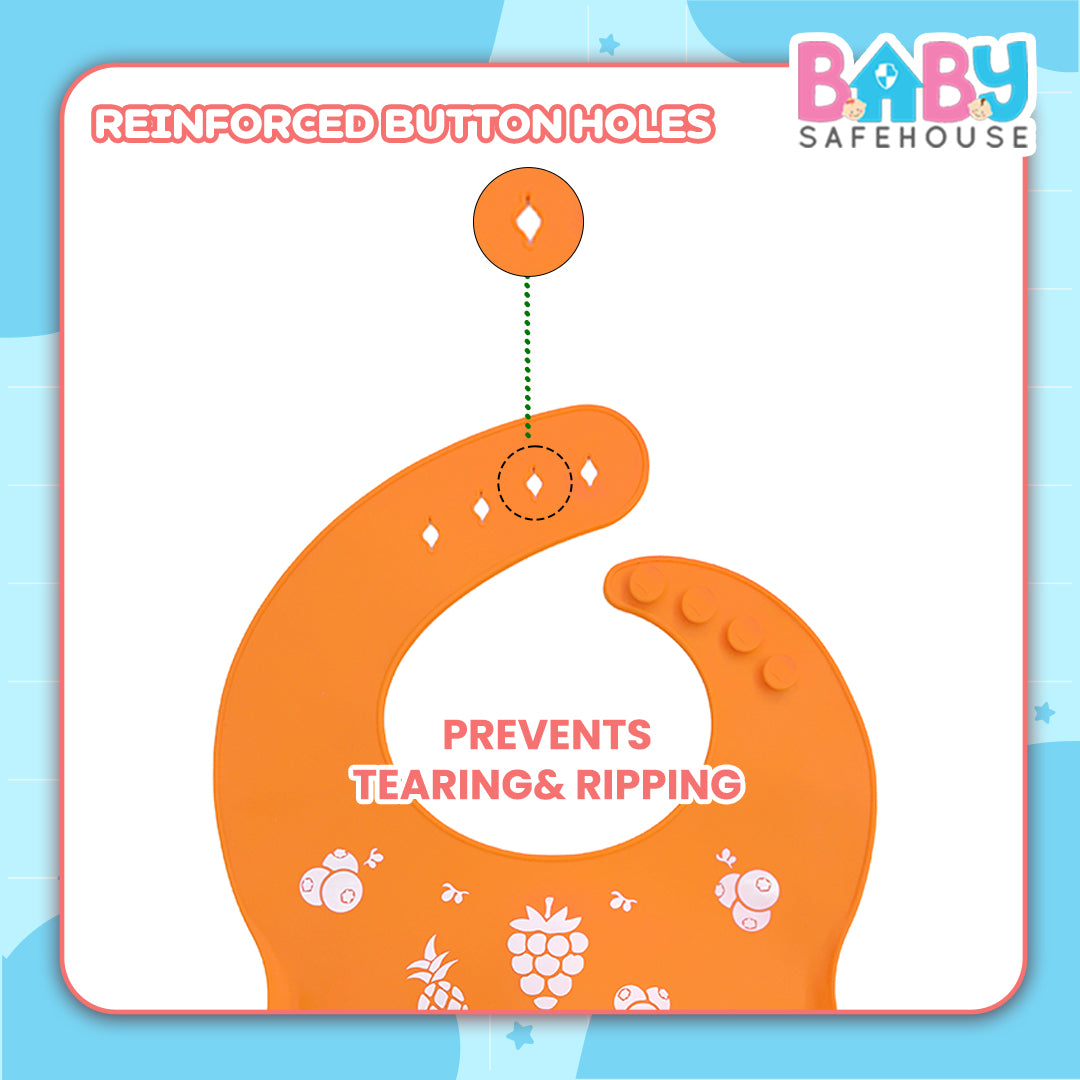Waterproof Silicon Feeding Bib For Infants & Toddlers