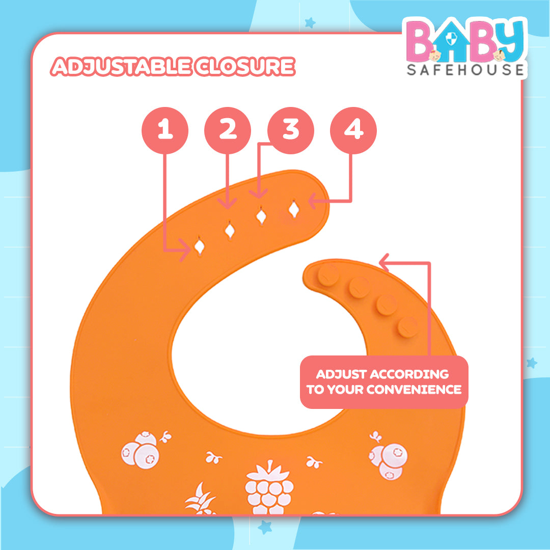 Waterproof Silicon Feeding Bib For Infants & Toddlers