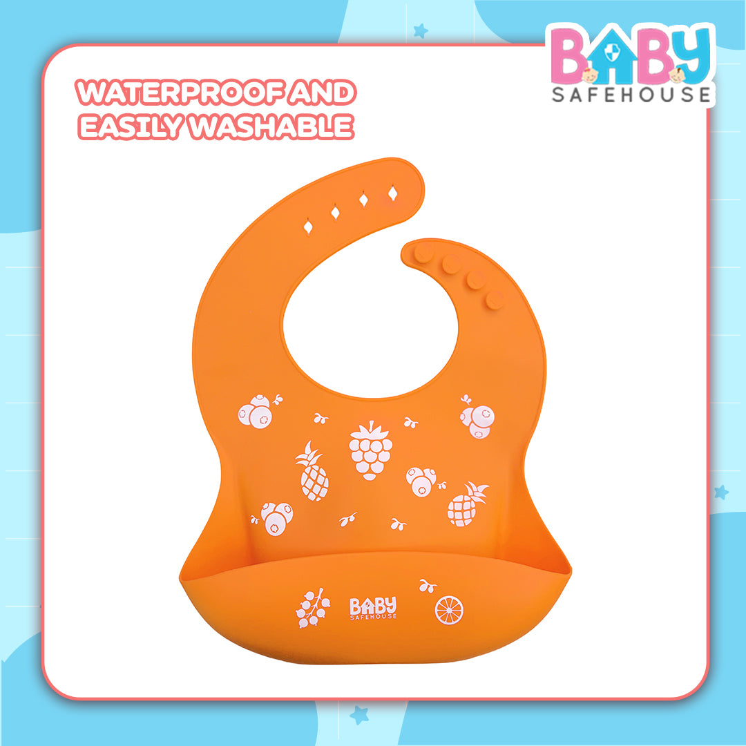 Waterproof Silicon Feeding Bib For Infants & Toddlers