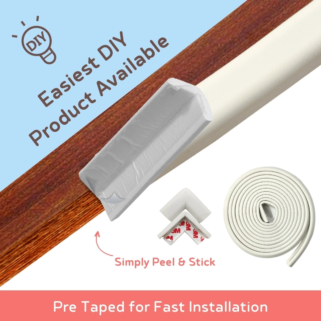 Edge Guard & Corner Protector Combo for Baby Safety, India’s First Pre-Taped Design & Easy Installation