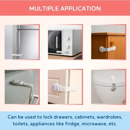 Multifunction Cabinet Lock, Child-Safe & Easy Installation - Pack of 10