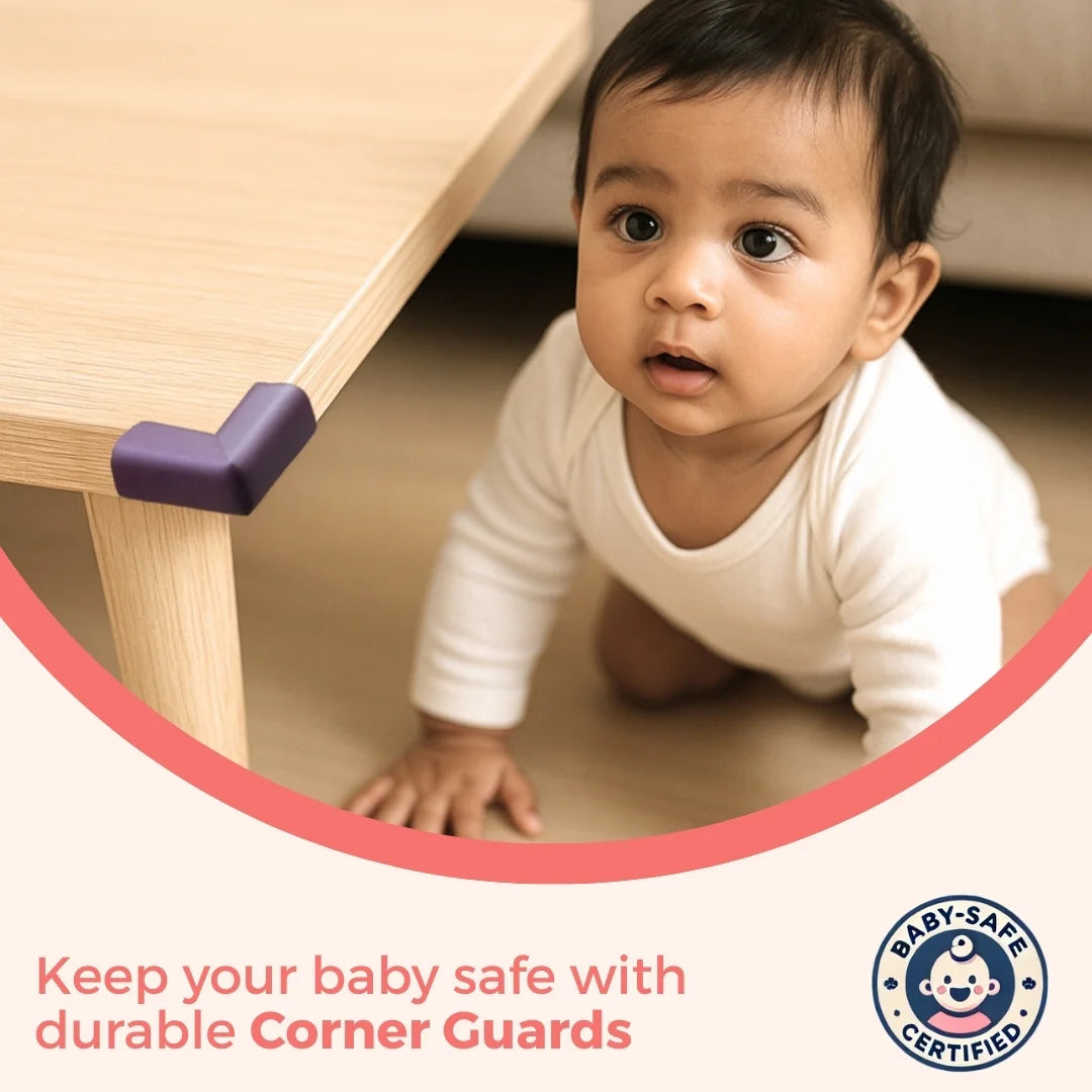 BabySafeHouse Edge Guard & Corner Protector Combo for Baby Safety, India’s First Pre-Taped Design & Easy Installation