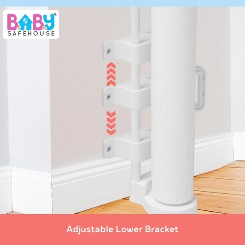Retractable Safety Gate for Baby and Pet Safety, Space-Saving Mesh & Easy to Install