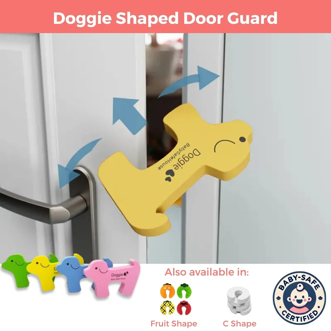 Foam Door Guard for Kids, Prevents Finger Pinching & Accidental Lock-Ins