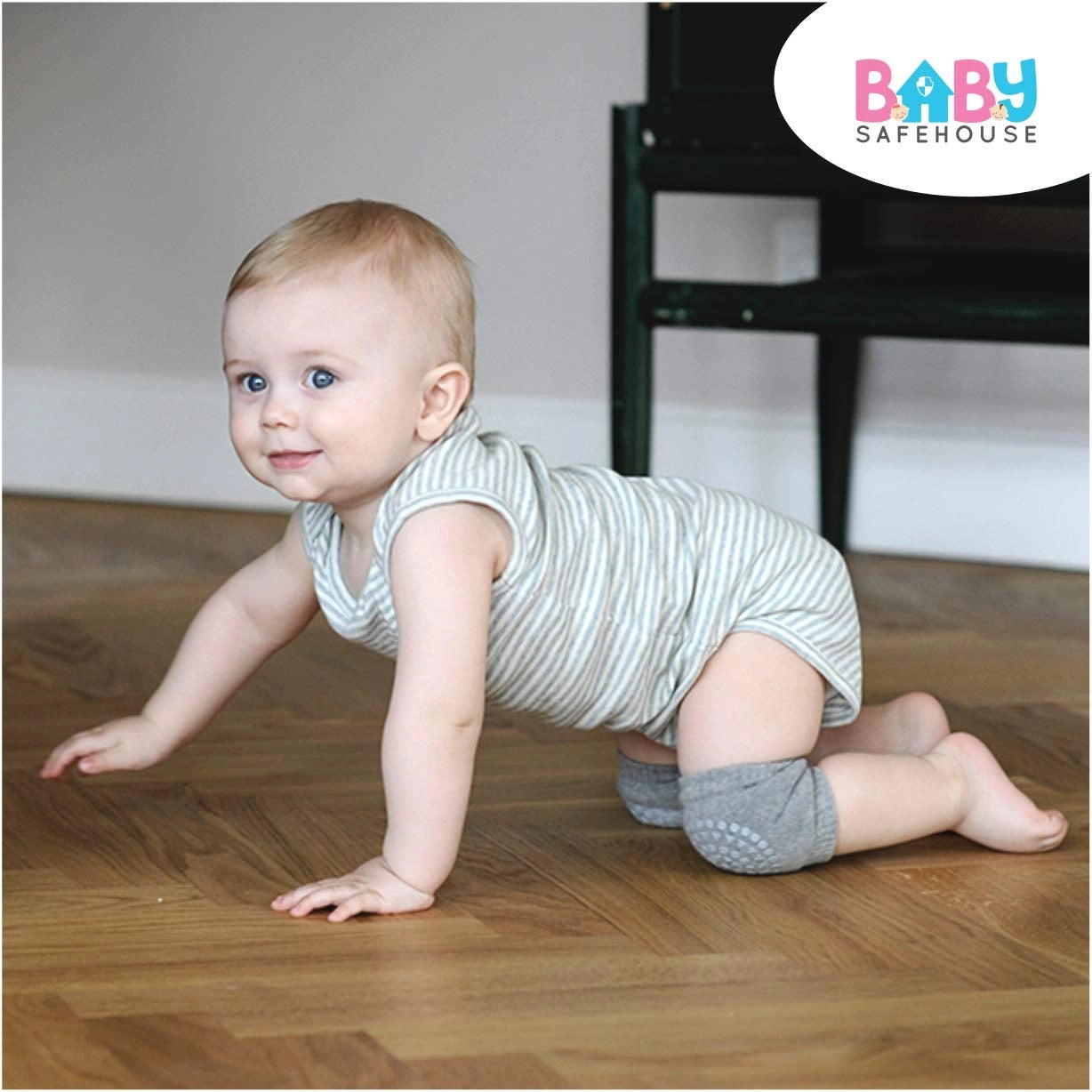 Knee Pads for Crawling Babies, Comfortable & Adjustable Fit with Breathable Padding