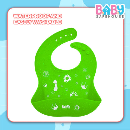 Waterproof Silicon Feeding Bib For Infants & Toddlers