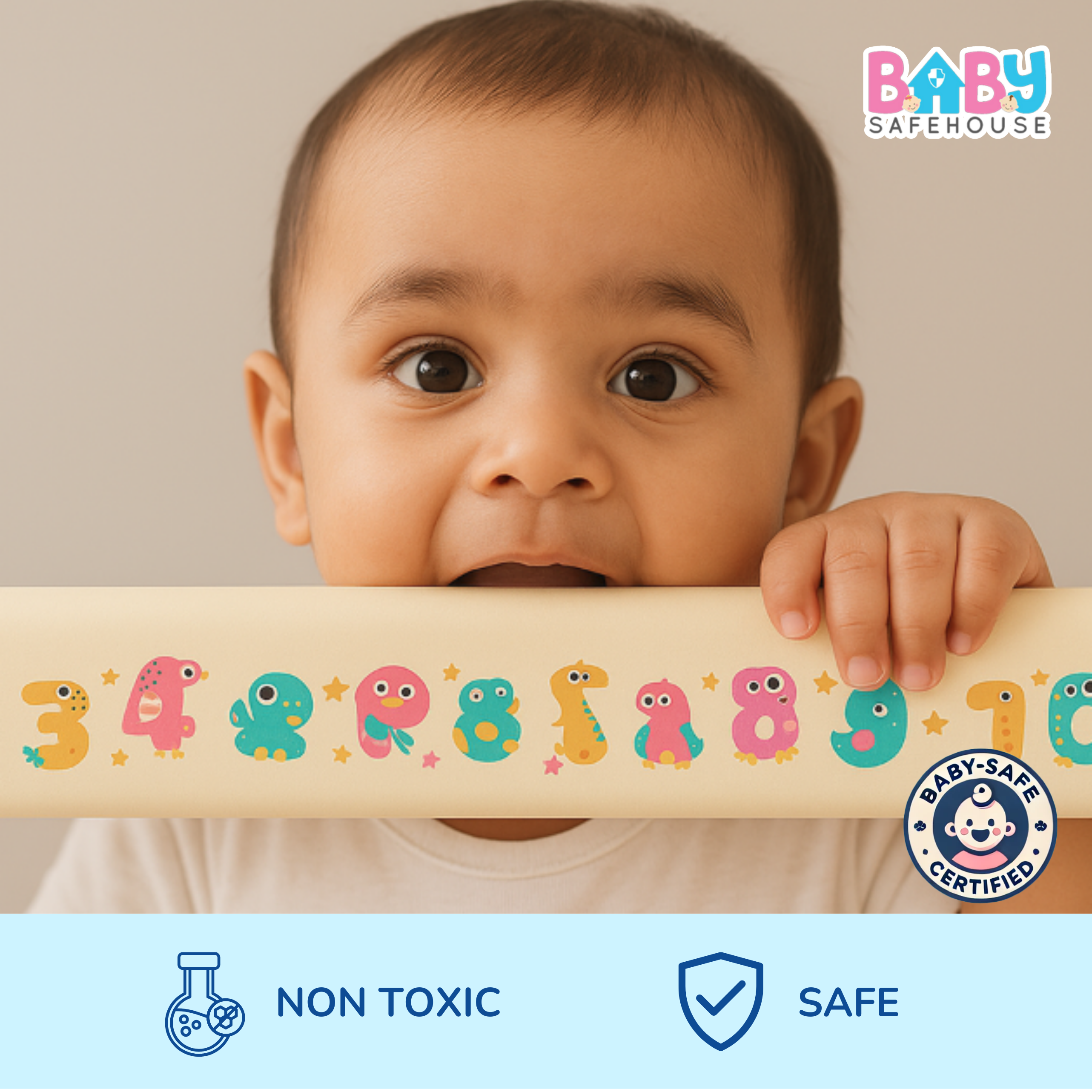 Multifunction Baby Safety Edge Guard - Bear Print / Number print