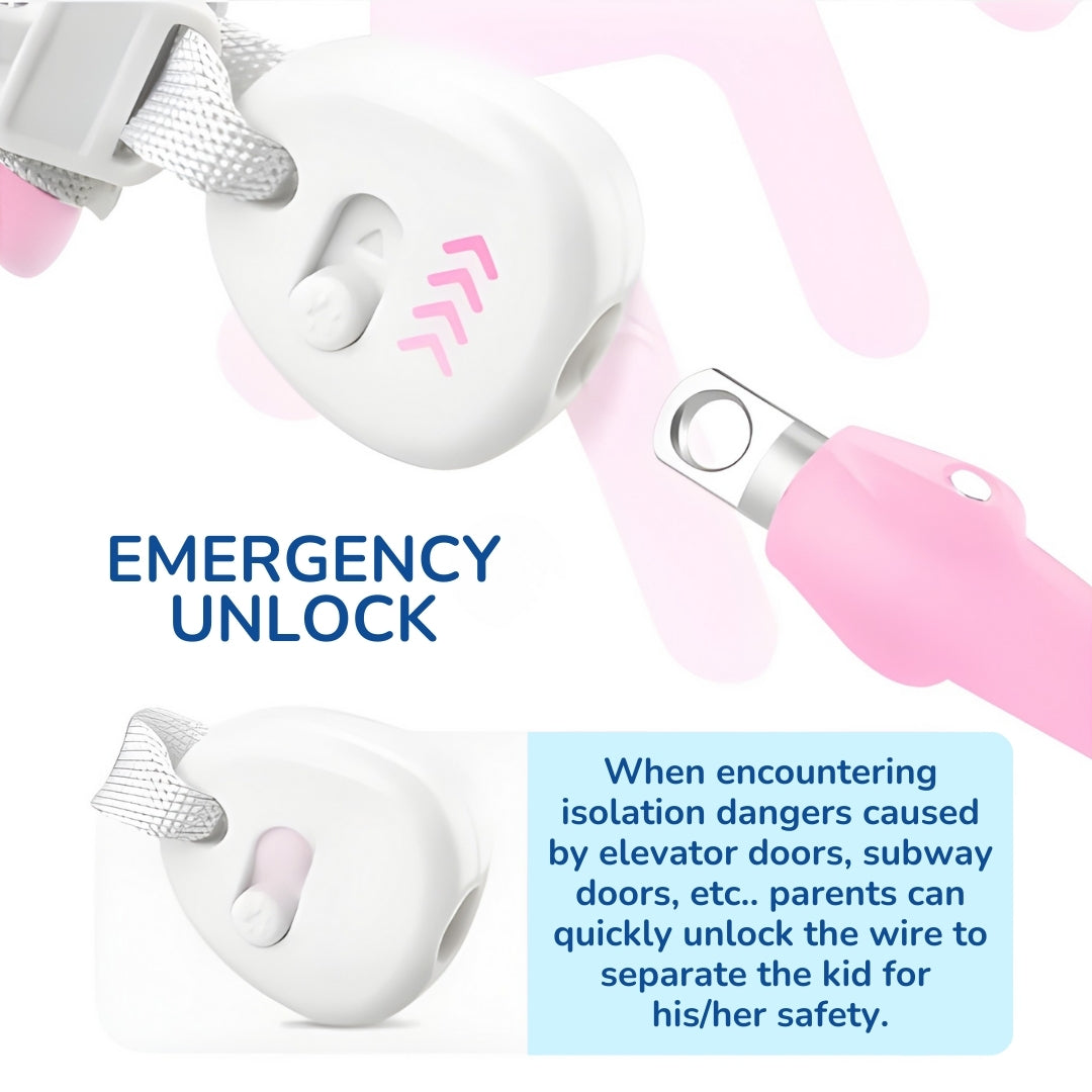 Anti-Lost Safety Wrist Link for Child Protection (Green Color / Pink Color)