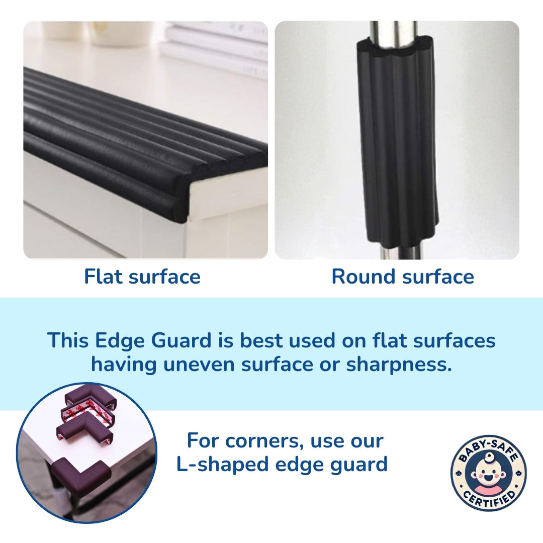 Multifunction Edge Guard for Baby Safety, Pre-Taped & Easy Installation