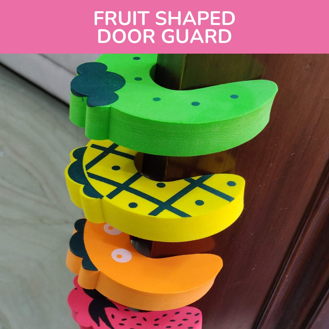 Fruit Shape Baby Safety Door Guard for Kids to prevent Finger Pinching (Set of 4)