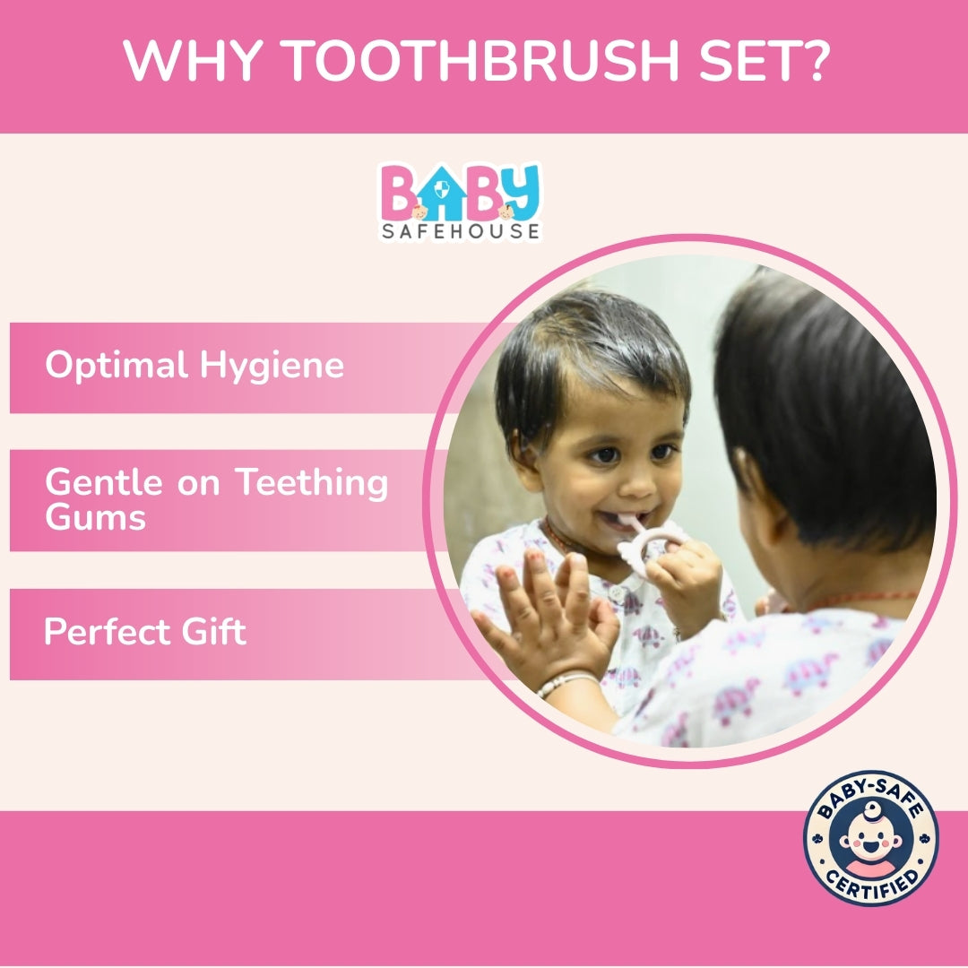 Infant Toothbrush (Set of 2) – Soft Baby Toothbrush for Gentle Oral Care