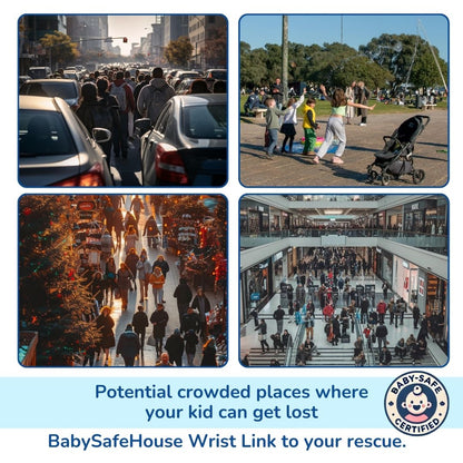 Anti-Lost Safety Wrist Link for Child Protection (Green Color / Pink Color)