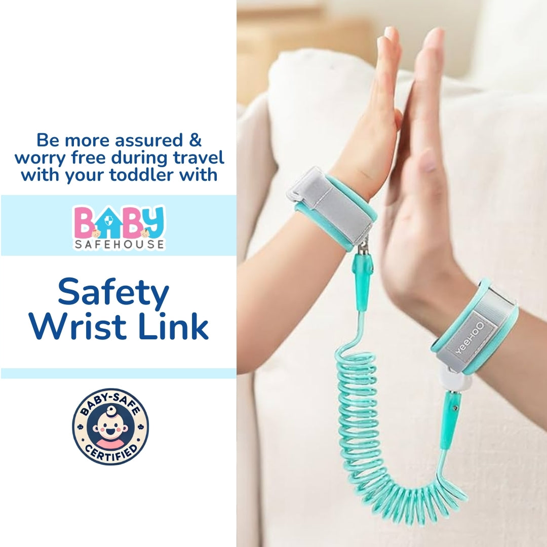 Anti-Lost Safety Wrist Link for Child Protection (Green Color / Pink Color)