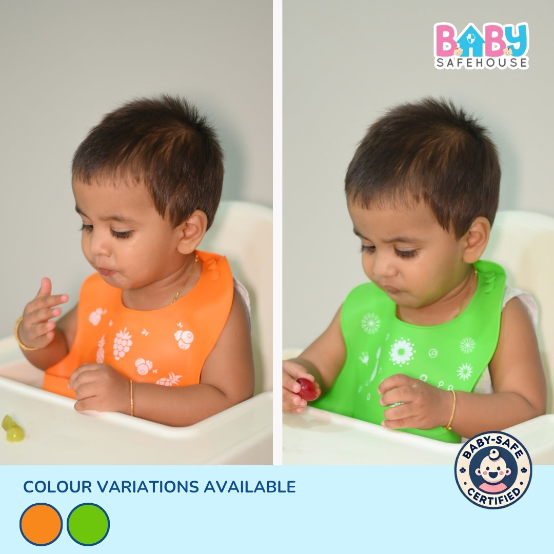 Waterproof Silicon Feeding Bib For Infants & Toddlers