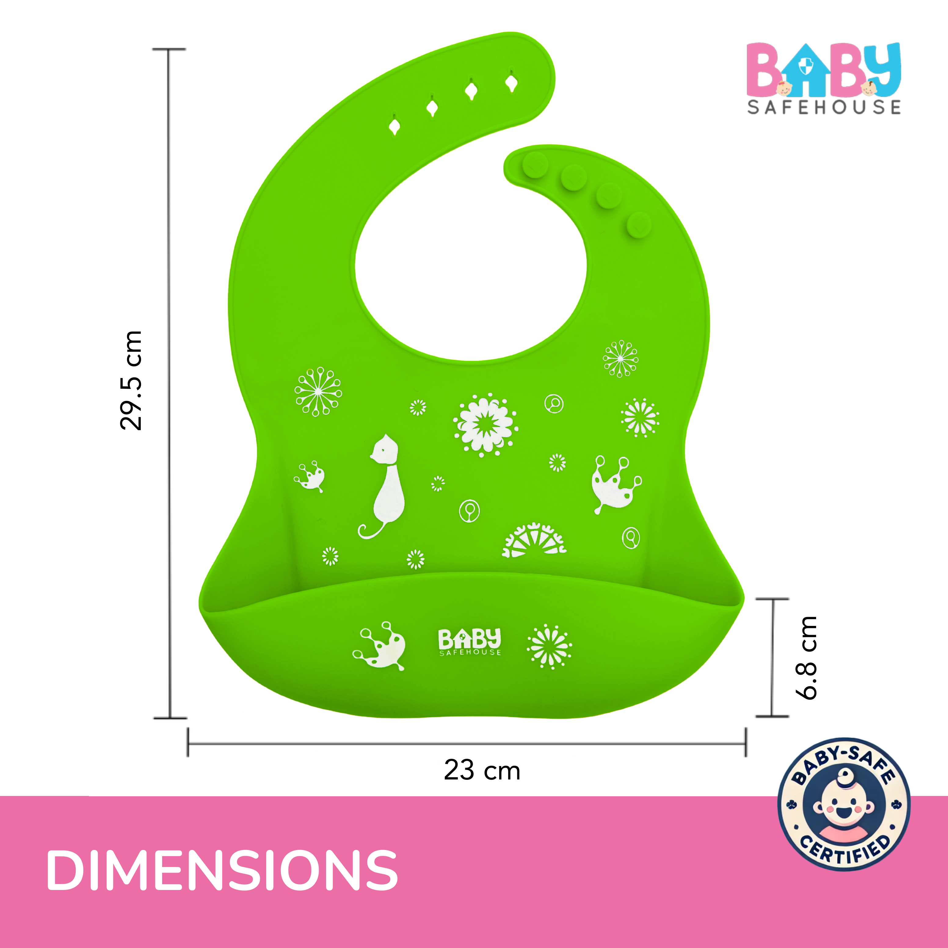 Waterproof Silicon Feeding Bib For Infants & Toddlers