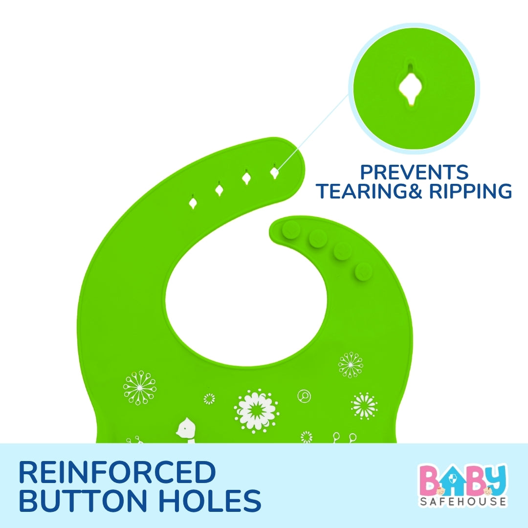 Waterproof Silicon Feeding Bib For Infants & Toddlers