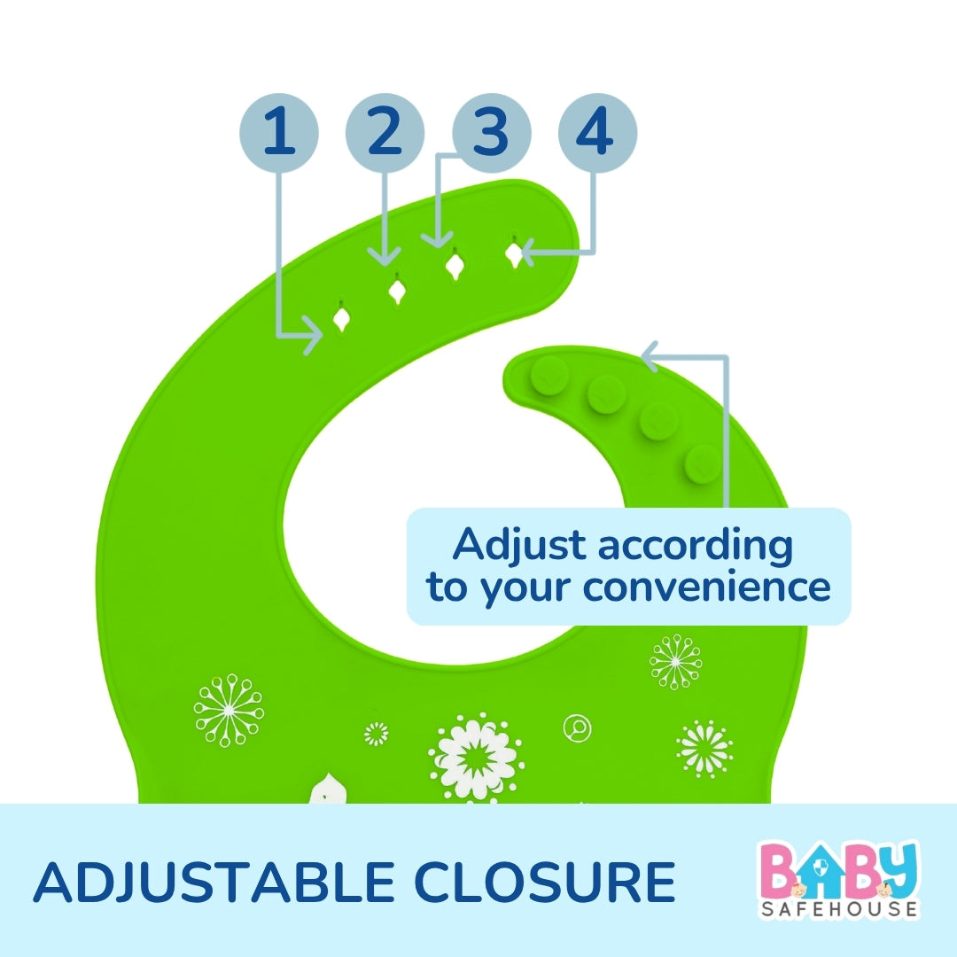 Waterproof Silicon Feeding Bib For Infants & Toddlers