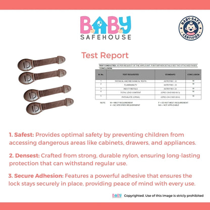BabySafeHouse Starter Safety Combo for Household Hazards – Baby Proofing Kit with 19ft Edge Guard, Cabinet Locks, Socket Covers & Door Guards | Starter Safety Combo