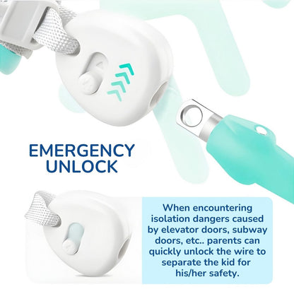 Anti-Lost Safety Wrist Link for Child Protection (Green Color / Pink Color)