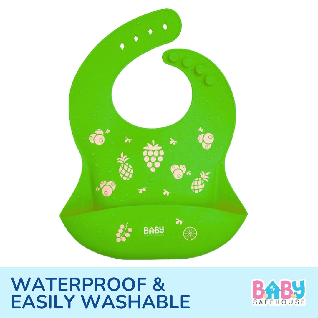 Waterproof Silicon Feeding Bib For Infants & Toddlers