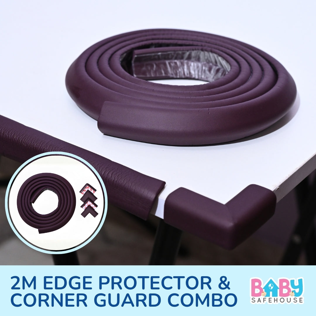 Baby Safety Edge Guard & Corner Protector Combo for Furniture