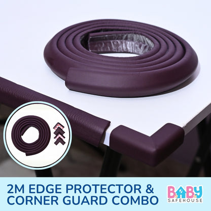 Baby Safety Edge Guard & Corner Protector Combo for Furniture