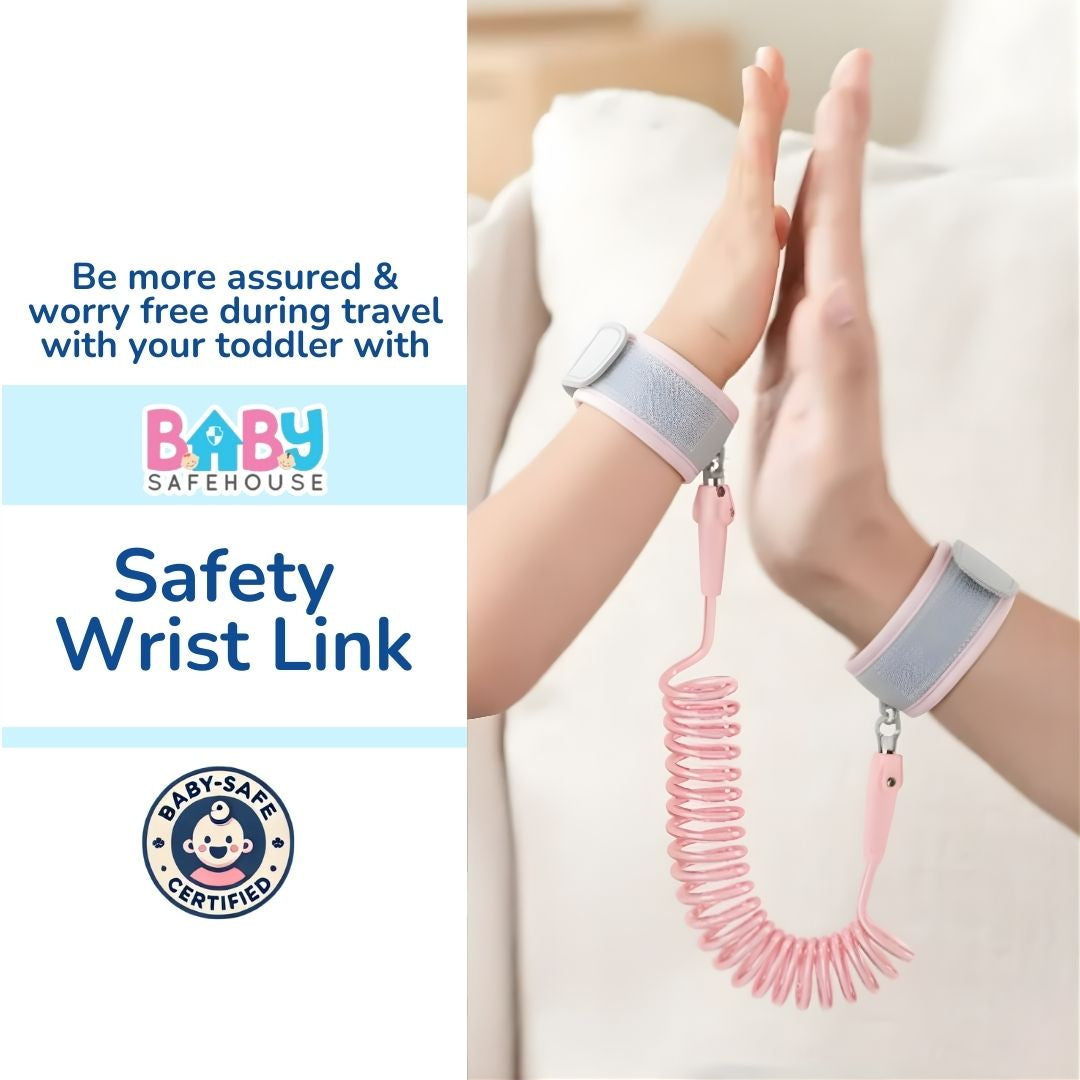Anti-Lost Safety Wrist Link for Child Protection (Green Color / Pink Color)