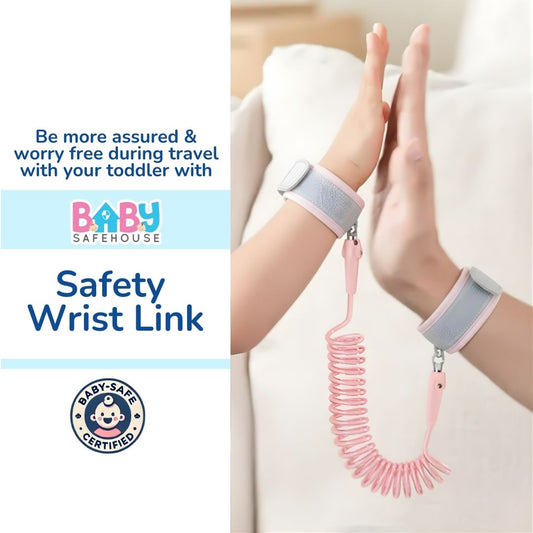 Anti-Lost Safety Wrist Link for Child Protection (Green Color / Pink Color)