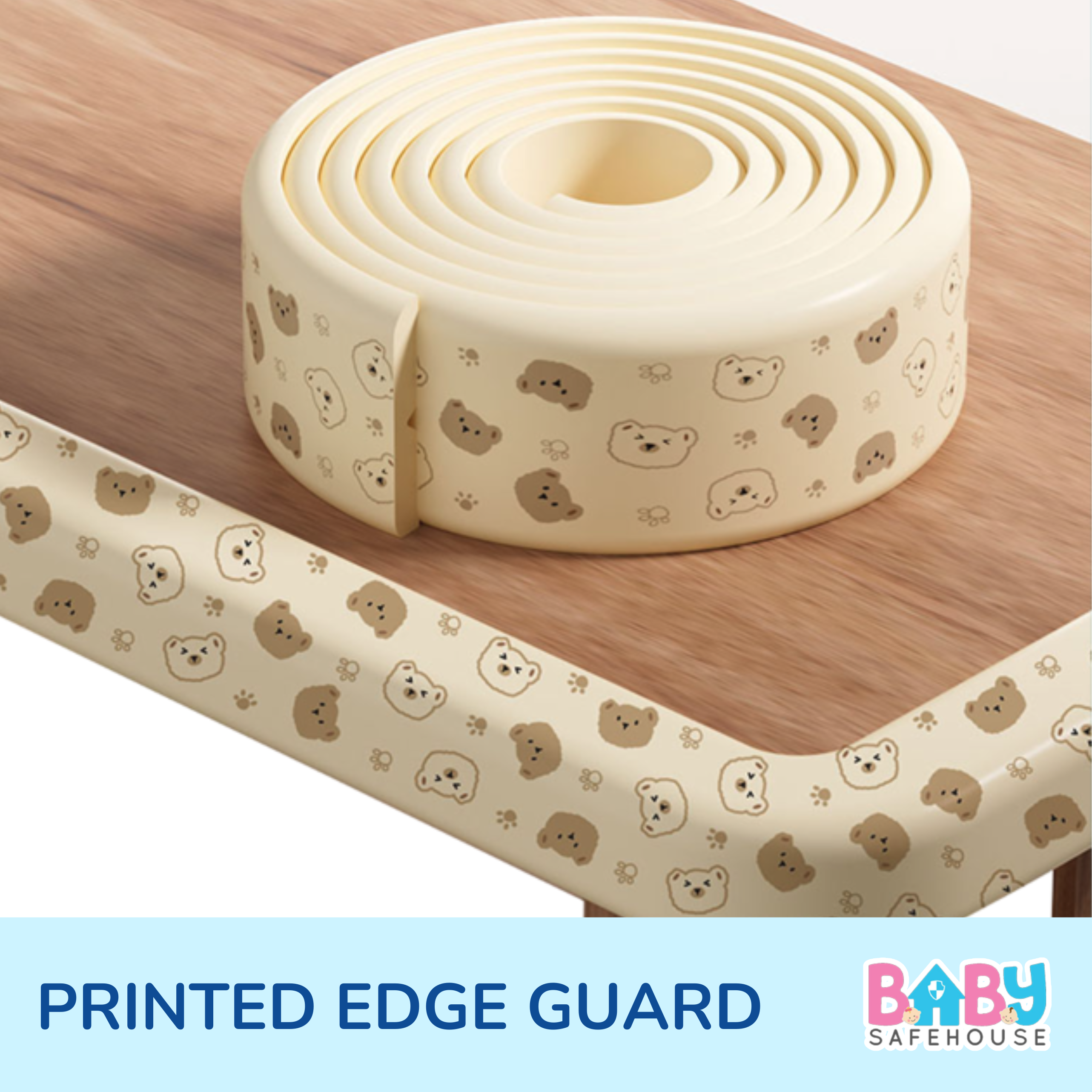 Multifunction Baby Safety Edge Guard - Bear Print / Number print