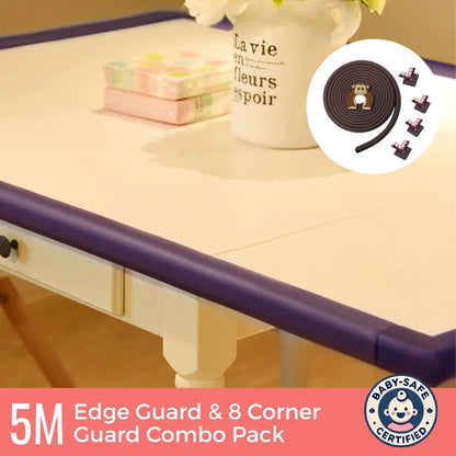BabySafeHouse Edge Guard & Corner Protector Combo for Baby Safety, India’s First Pre-Taped Design & Easy Installation
