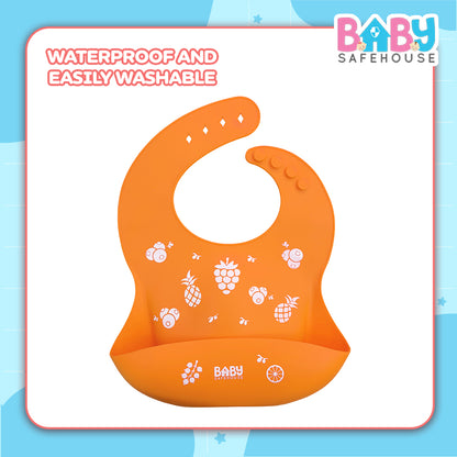 Waterproof Silicon Feeding Bib For Infants & Toddlers