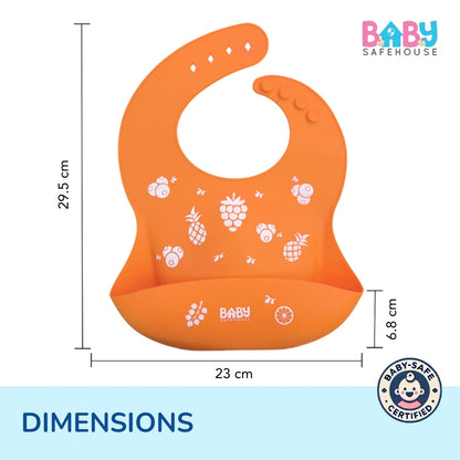 Waterproof Silicon Feeding Bib For Infants & Toddlers