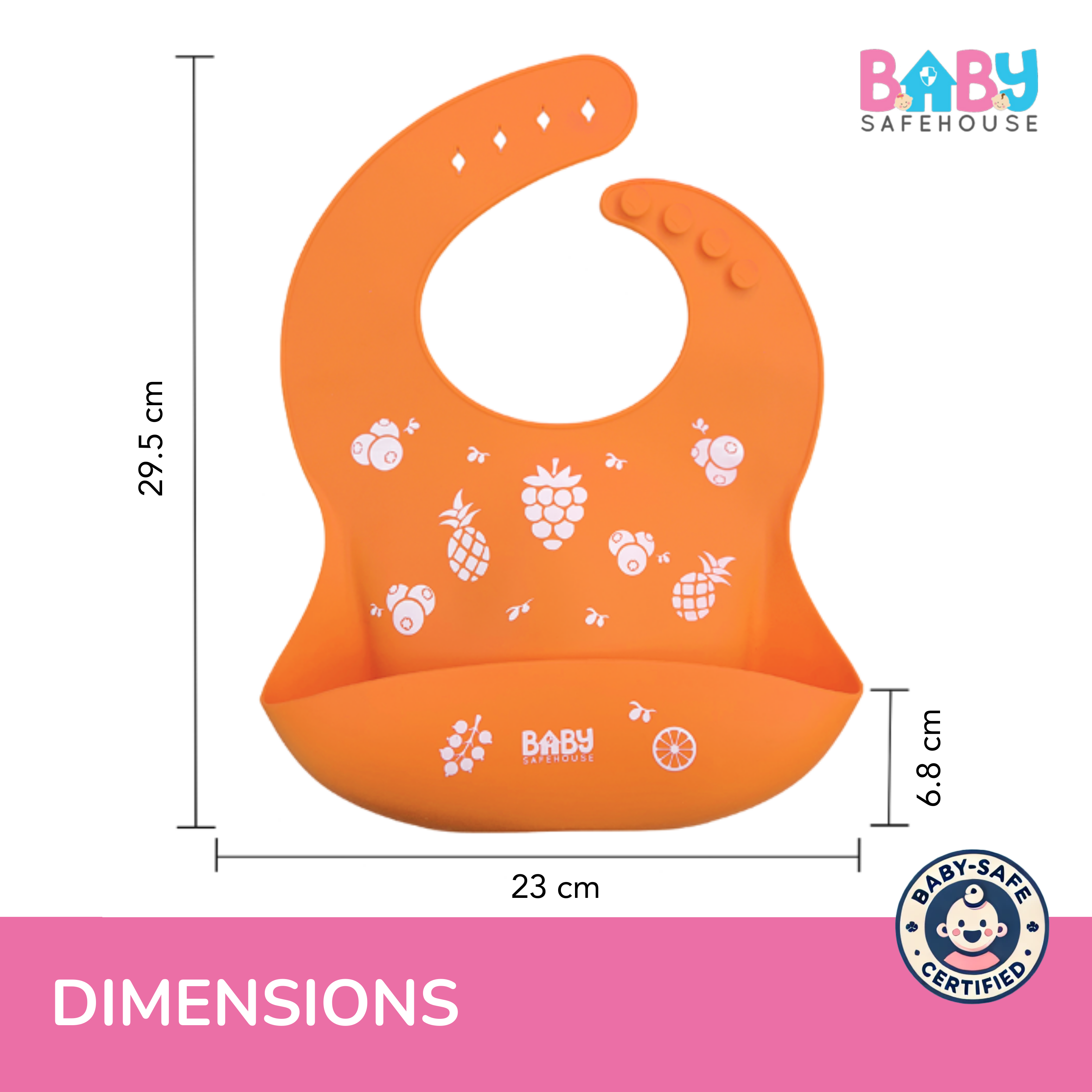 Waterproof Silicon Feeding Bib For Infants & Toddlers