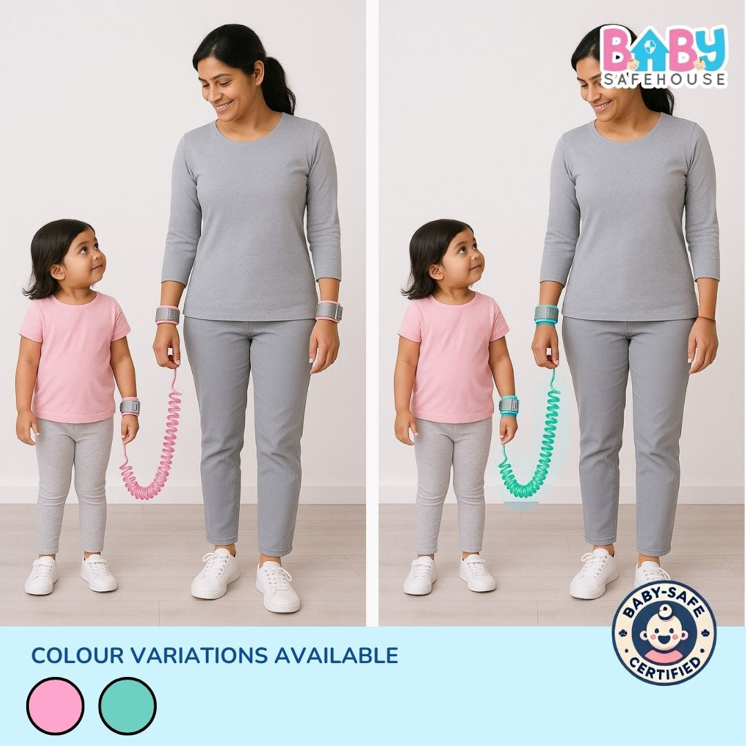 Anti-Lost Safety Wrist Link for Child Protection (Green Color / Pink Color)