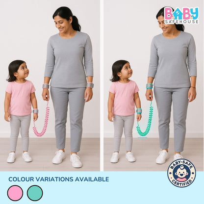 Anti-Lost Safety Wrist Link for Child Protection (Green Color / Pink Color)