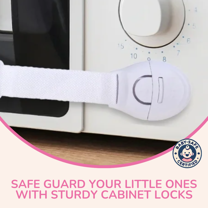 Brown Multifunction Baby Safety Cabinet Lock - Pack of 10